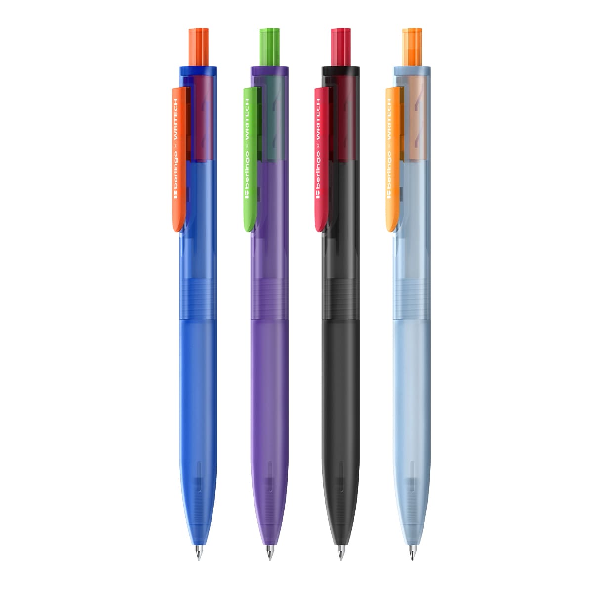 Ручка шариковая автоматическая Berlingo "Writech.x105" синяя, 0,7мм, silent click