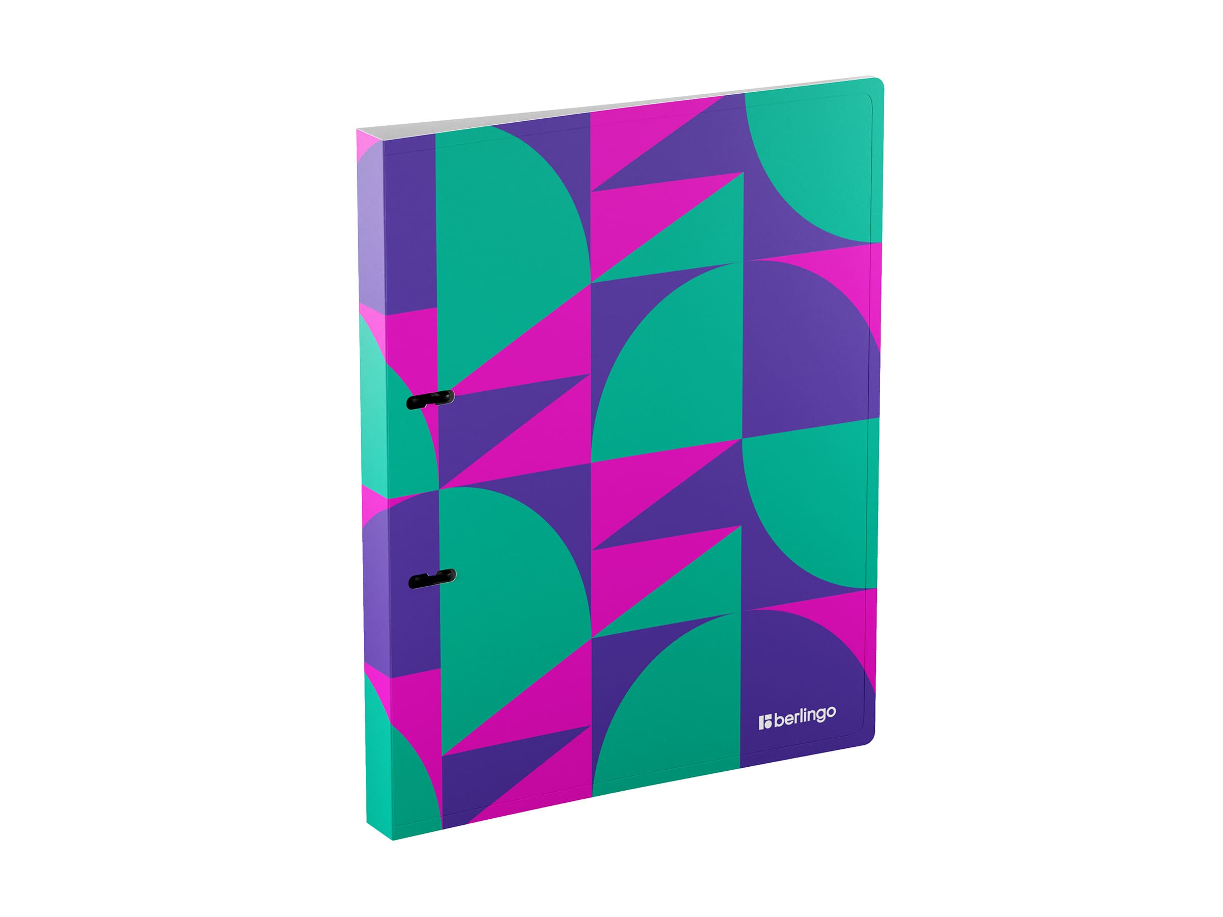 Папка на 2 кольцах Berlingo "Neonometry", А4, 24мм, 600мкм, с рисунком, D-кольца, с внутр. карманом