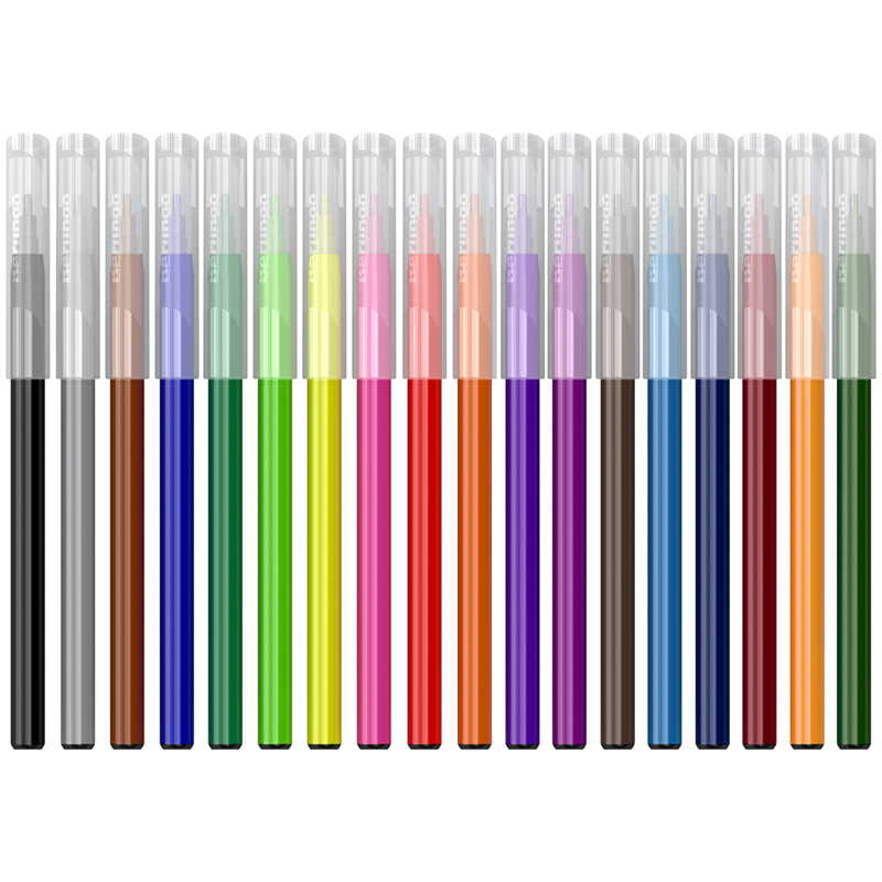 Фломастеры Berlingo "Жил-был кот", 18цв., смываемые, блистер