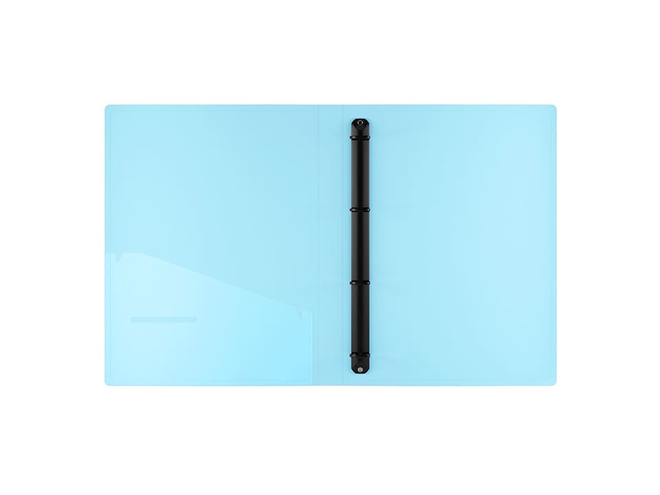 Папка на 4 кольцах Berlingo "Haze" А4, 24мм, 600мкм, D-кольца, с внутр. карманом, софт-тач, ассорти