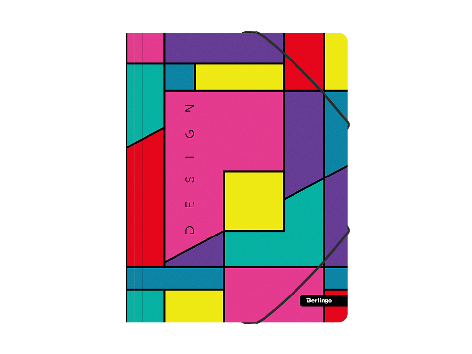 Папка на резинке Berlingo "Color Block" А4, 600мкм, с рисунком