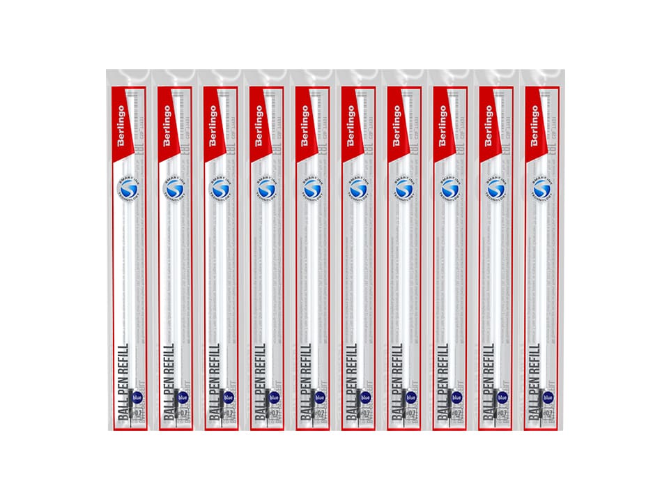 Стержень шариковый Berlingo "Color Zone stick", "Ultra" синий, 0,7мм, длина письма 2500м, пакет