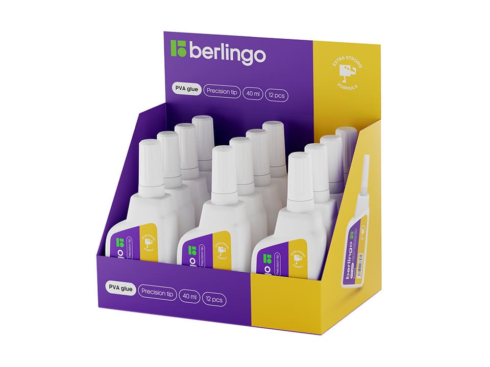 Клей ПВА Berlingo, экстрасильный, 40мл