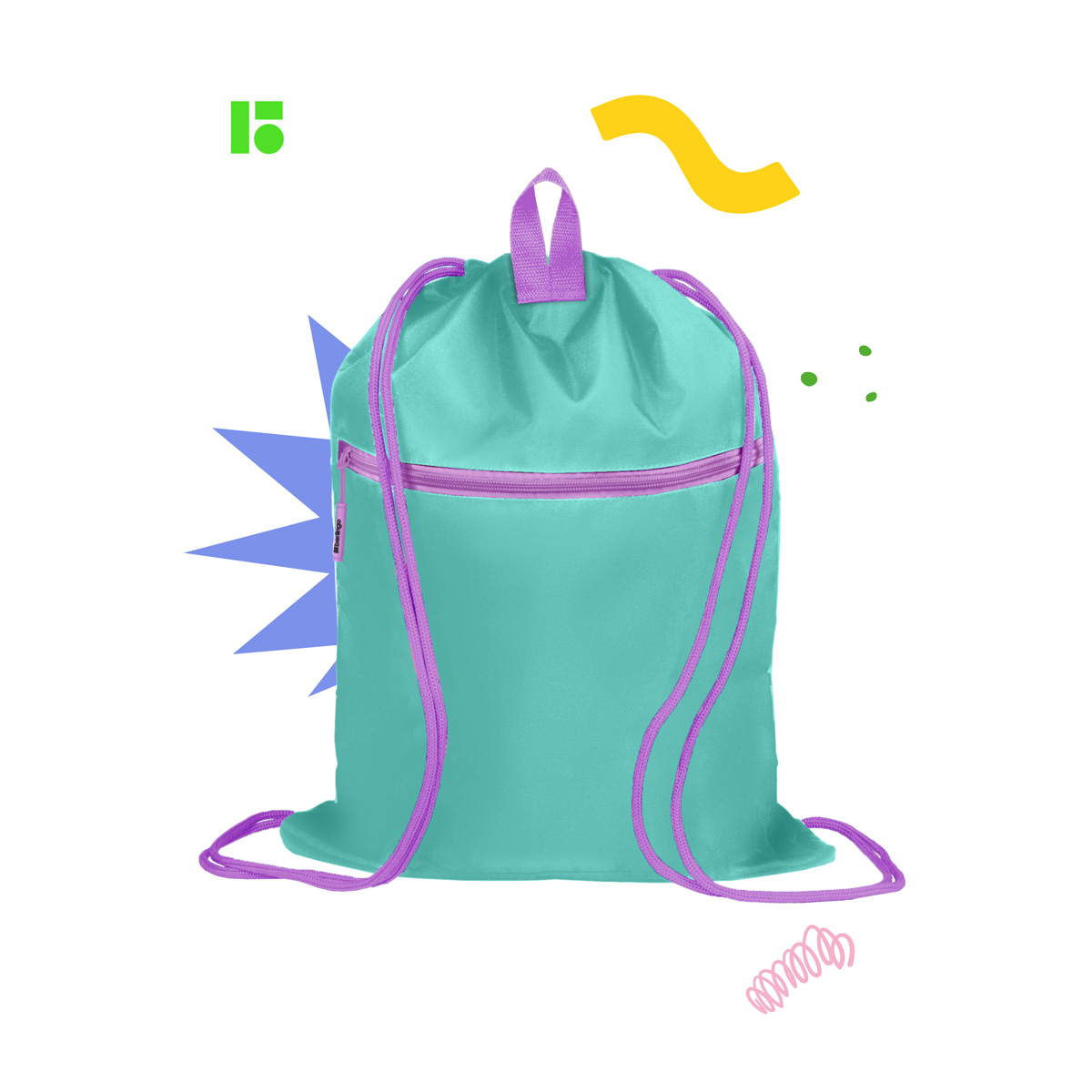 Мешок для обуви 1 отделение Berlingo "Pretty girl", 400*480мм, расширяющееся дно, светоотражающая лента, карман на молнии