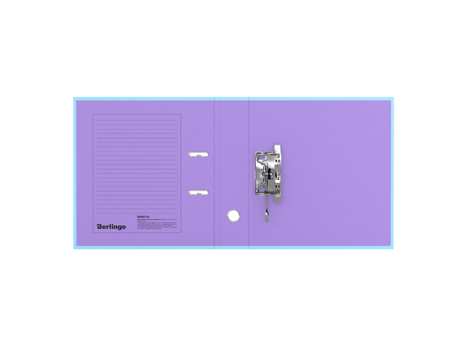 Папка-регистратор Berlingo "Haze", 80мм, матовая ламинированная, голубая