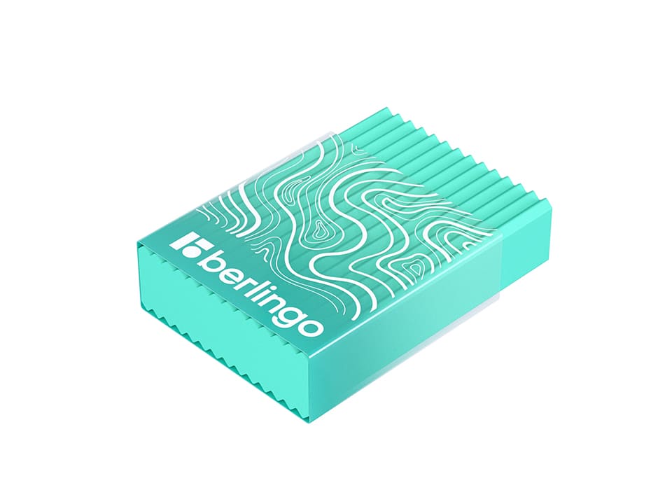 Ластик Berlingo "Gradient" прямоугольный, пластиковый кейс, Eco-Pvc, 45*32*11мм