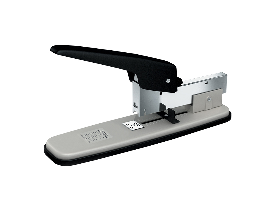 Мощный степлер №23/6 - 23/24 Berlingo "Steel and Style" до 220л., черный/серый