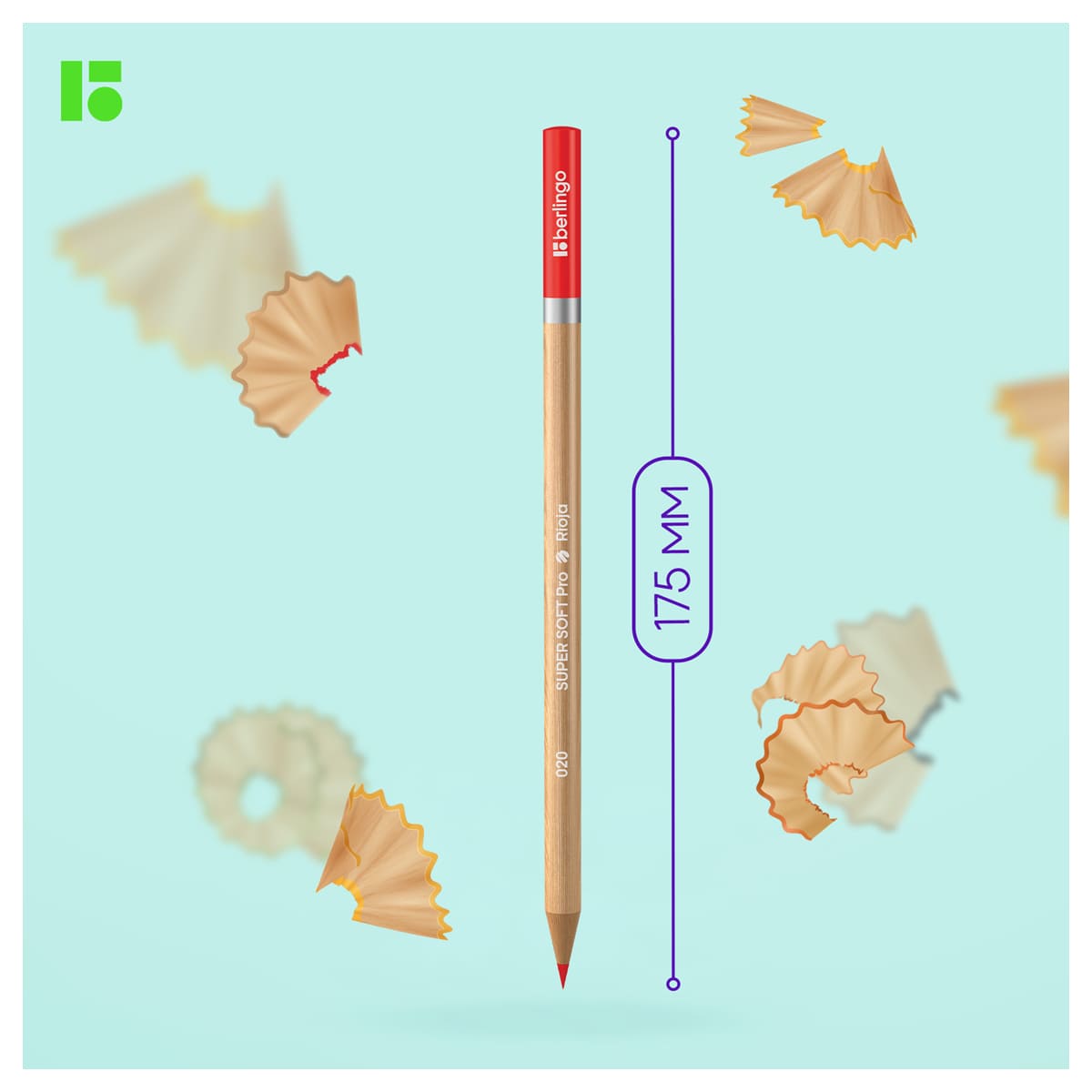 Карандаши цветные Berlingo "SuperSoft. Pro" 12цв., круглые, заточен., картон, европодвес