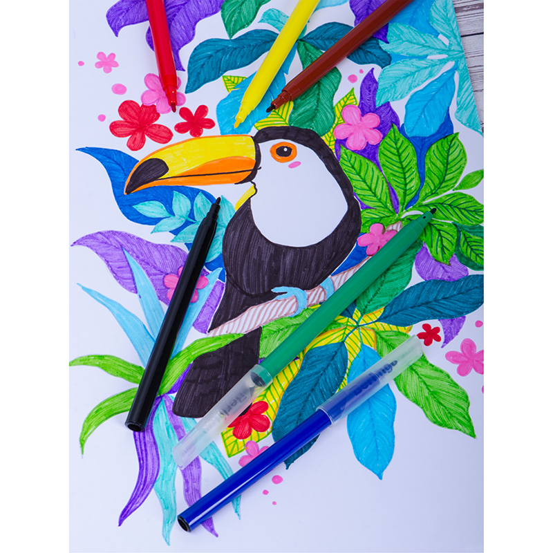 Фломастеры Berlingo "Жил-был кот", 10цв., смываемые, блистер