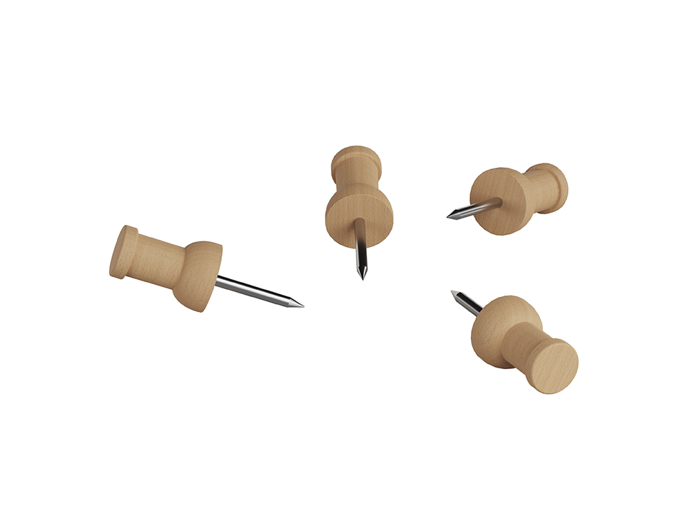 Кнопки силовые Berlingo "Green Series", 30шт., деревянные, крафт упак., европодвес