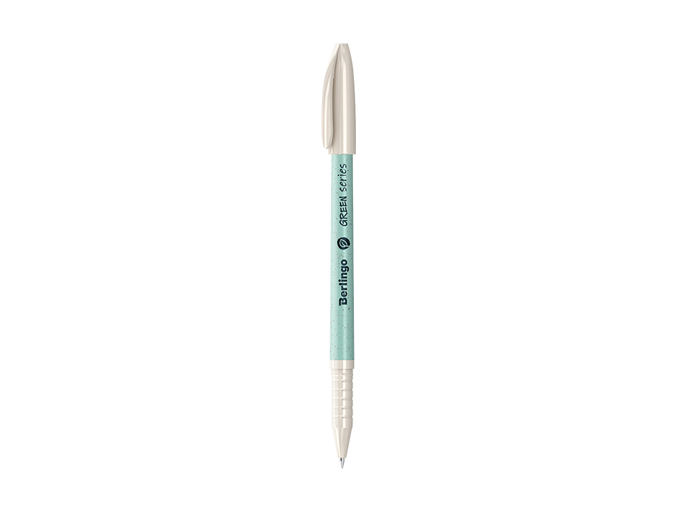 Ручка шариковая Berlingo "Green Series" 0,7мм, синяя, корпус ассорти