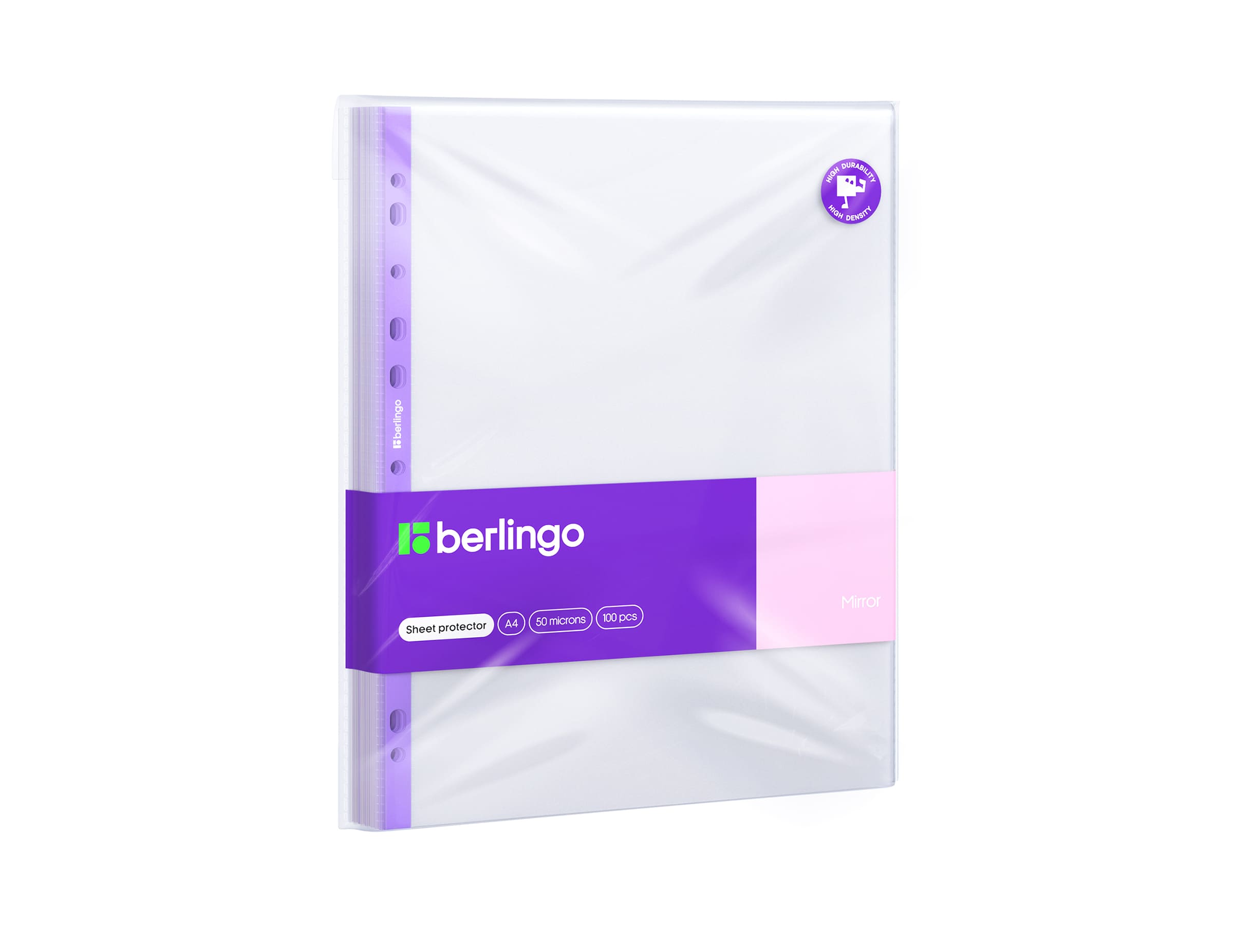 Папка-вкладыш с перфорацией Berlingo "Mirror", А4, 50мкм, глянцевая