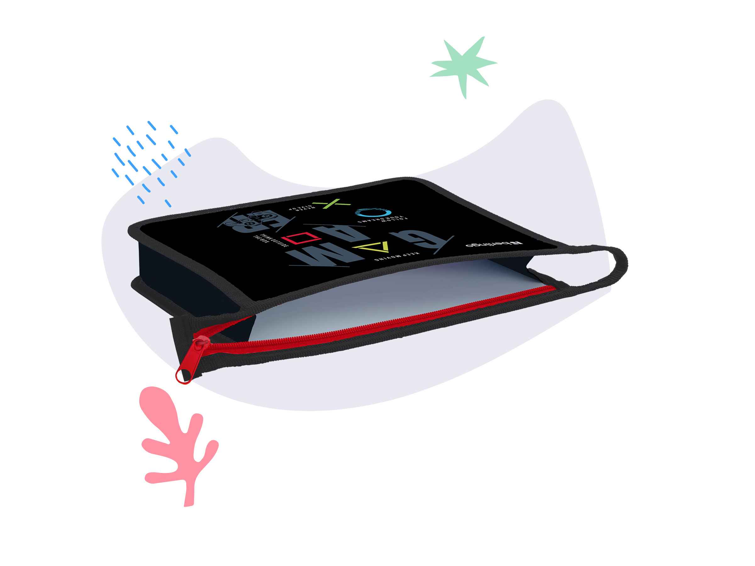 Папка для тетрадей 1 отделение, А5 Berlingo "Game on", 240*205*40мм, пластик, на молнии