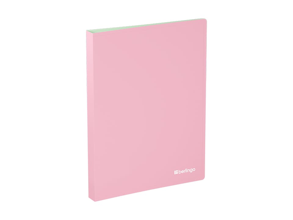 Папка на 4 кольцах Berlingo "Haze" А4, 24мм, 600мкм, D-кольца, с внутр. карманом, софт-тач, ассорти