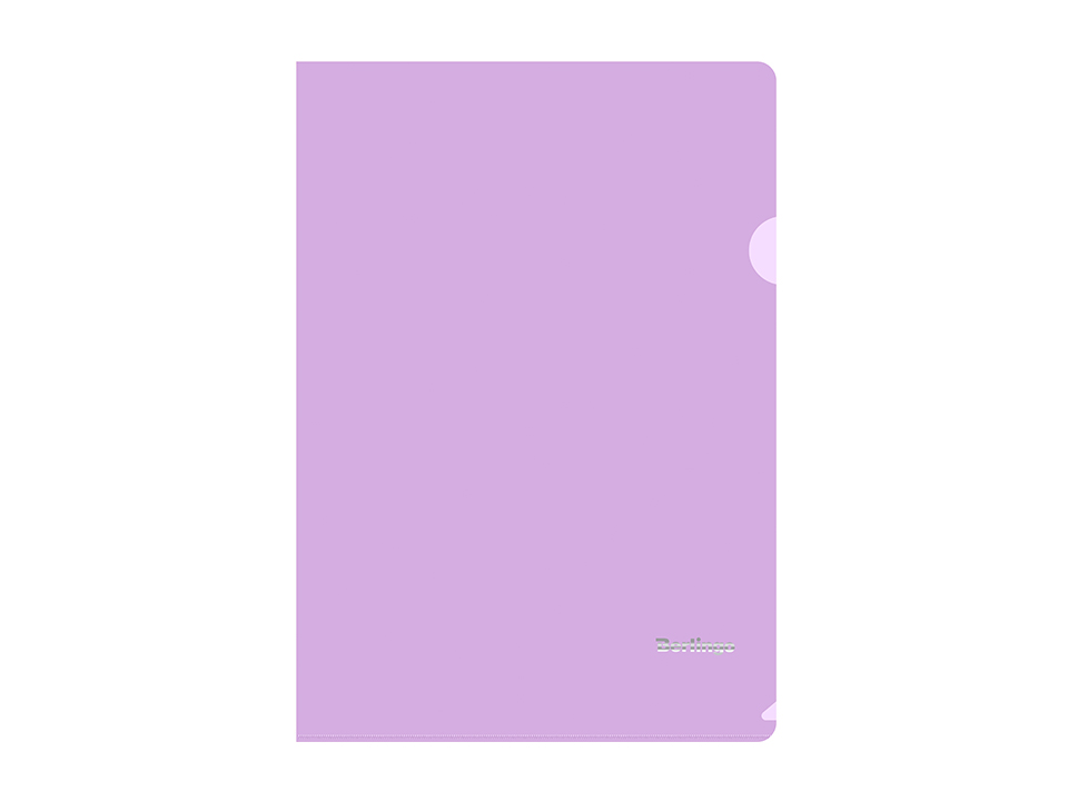 Папка-уголок Berlingo "Starlight", А4, 180мкм, прозрачная фиолетовая, индив. ШК