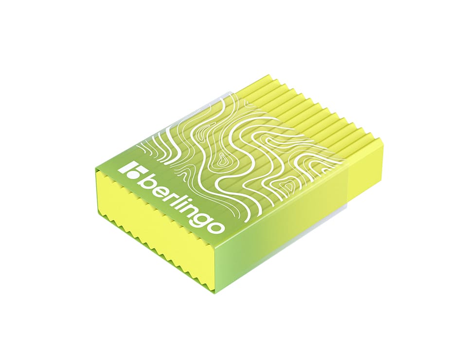Ластик Berlingo "Gradient" прямоугольный, пластиковый кейс, Eco-Pvc, 45*32*11мм