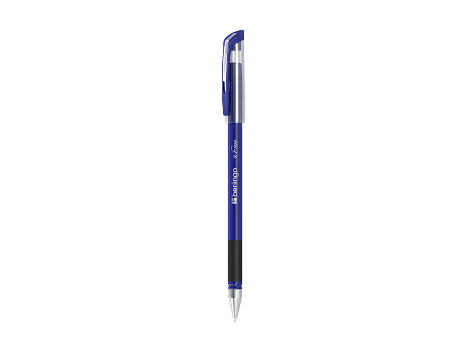 Ручка шариковая Berlingo "xFine" синяя, 0,3мм, грип