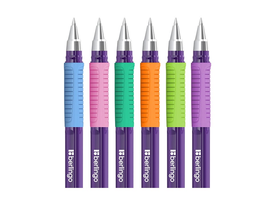 Ручка шариковая Berlingo "Aviator Envy" синяя, 0,7мм, грип, туба