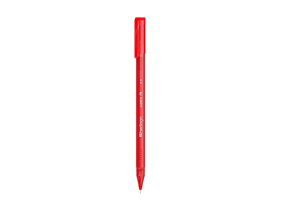 Ручка гелевая стираемая Berlingo "Apex E" красная, 0,5мм, трехгранная