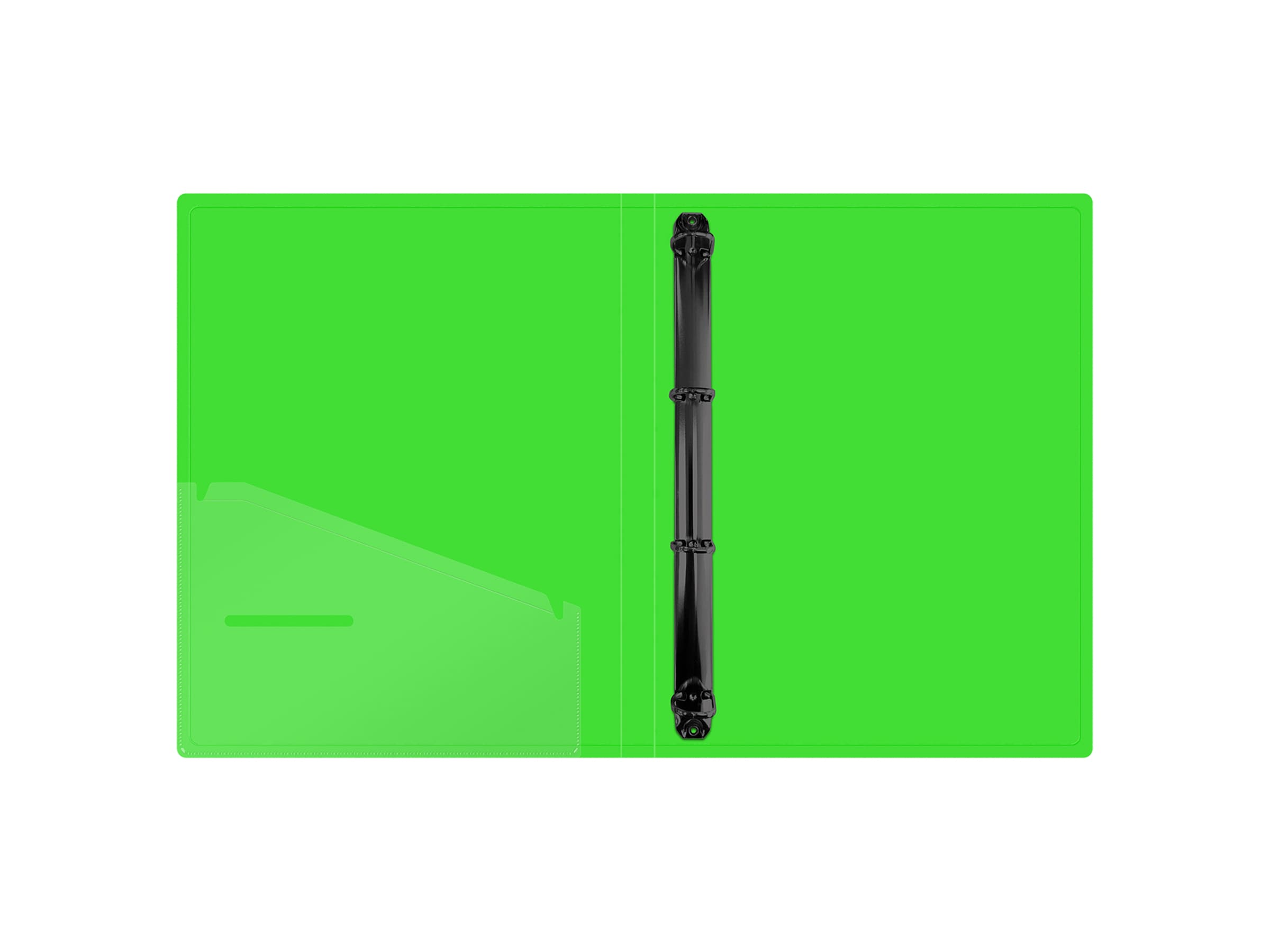 Папка на 4 кольцах Berlingo "Neon+Metallic+DoubleWhite", 24мм, 1000мкм, ассорти, D-кольца, с внутр. карманом