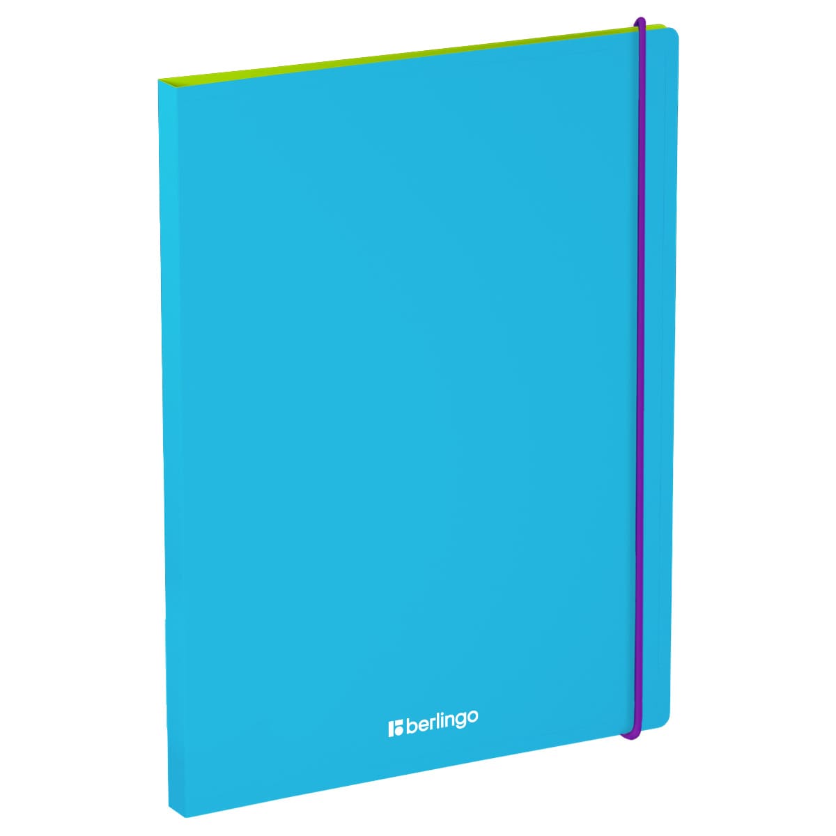 Папка с зажимом Berlingo "Raze" А4, 17мм, 600мкм, голубая, с внутр. карманом, софт-тач