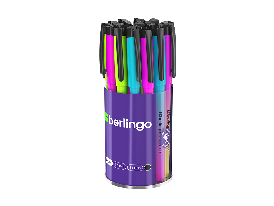 Ручка гелевая Berlingo "Radiance" черная, 0,5мм, корпус ассорти