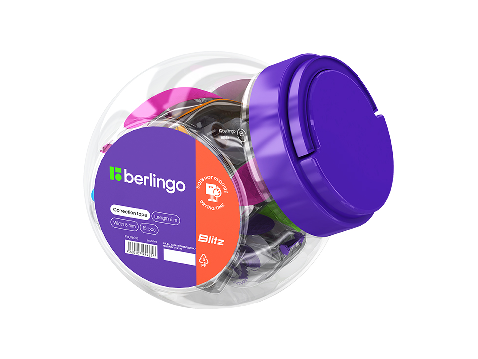 Корректирующая лента Berlingo "Blitz" 5мм*6м